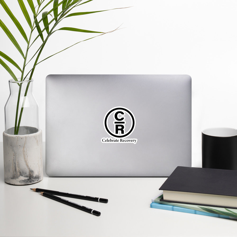 CR Celebrate Recovery Classic Logo Black Bubble-free stickers