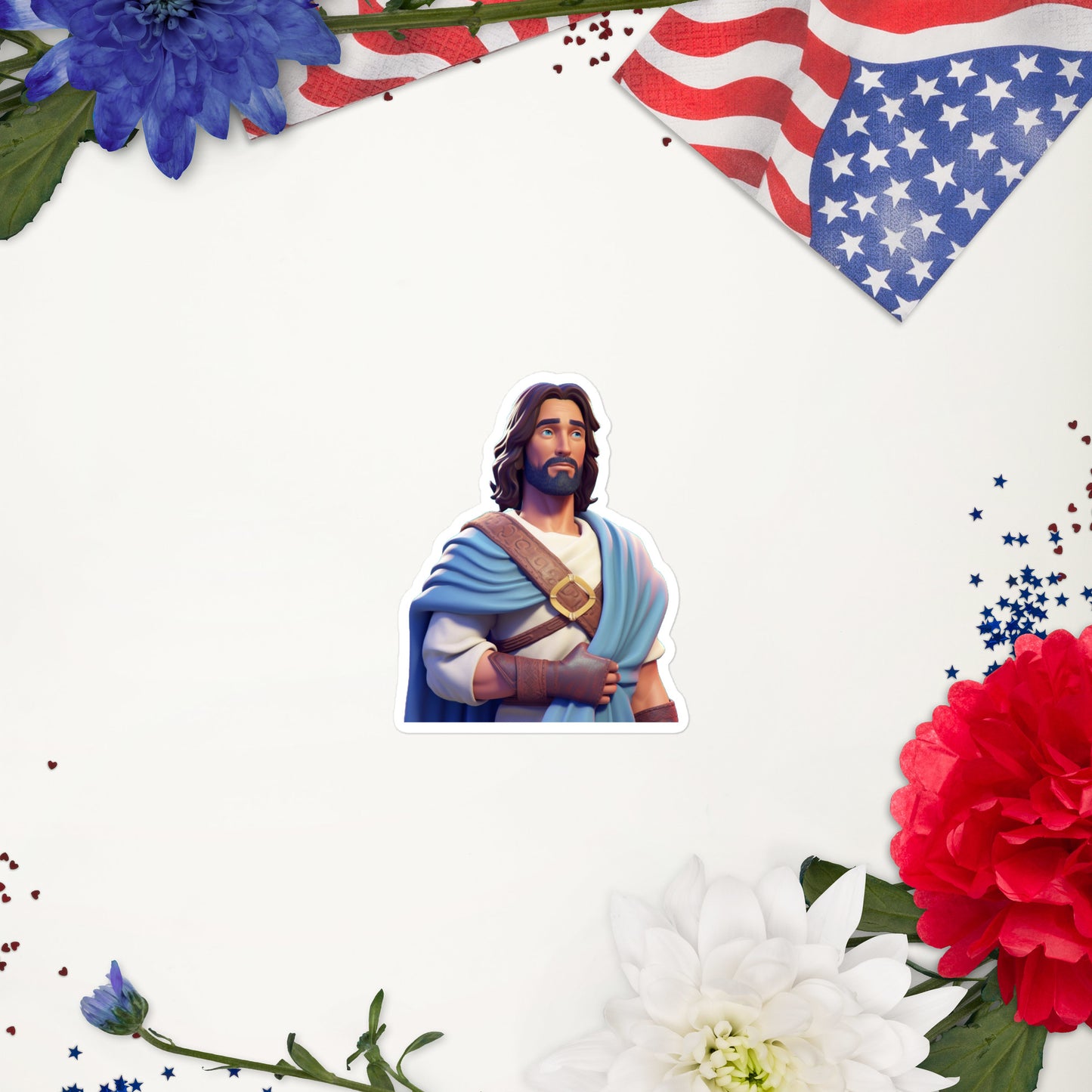 Jesus Fortnite Character 2 Bubble-free stickers