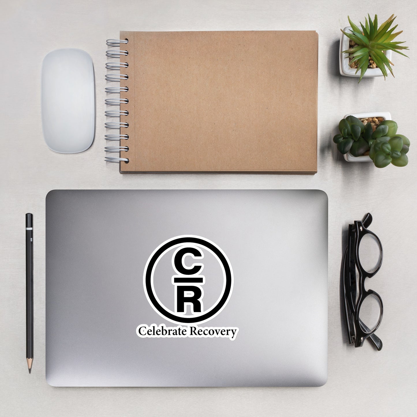 CR Celebrate Recovery Classic Logo Black Bubble-free stickers