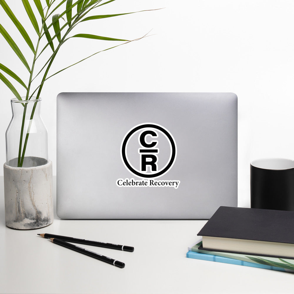 CR Celebrate Recovery Classic Logo Black Bubble-free stickers