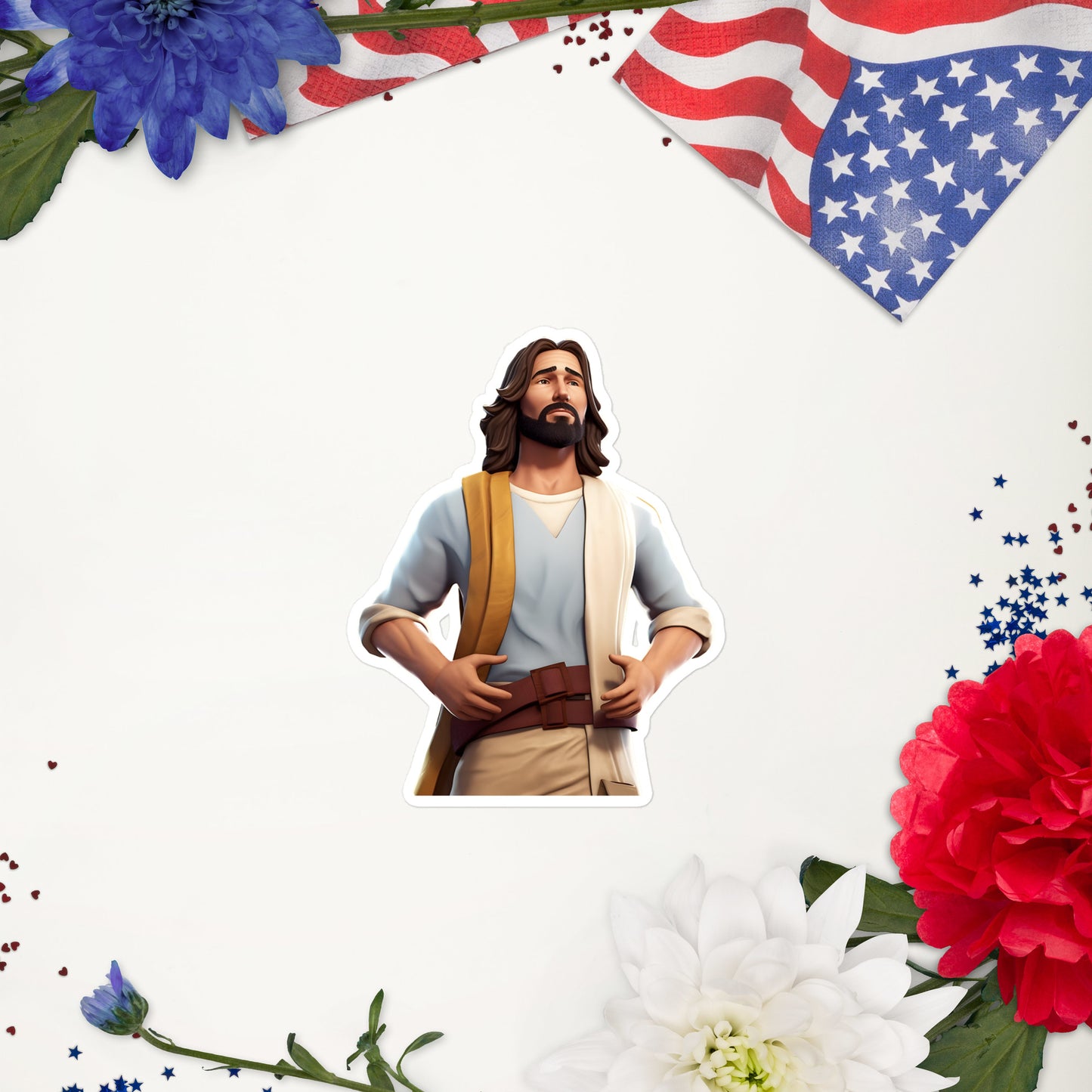 Jesus Fortnite Character 4 - Bubble-free stickers