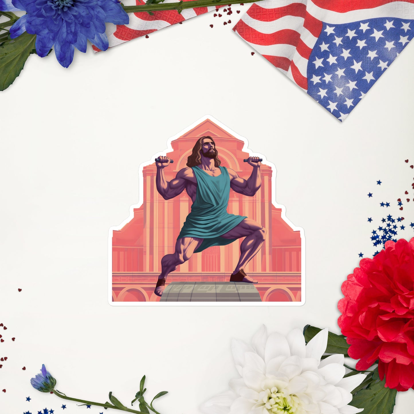 Strong Jesus Bubble-free stickers