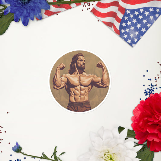 Strong Jesus Bubble-free stickers