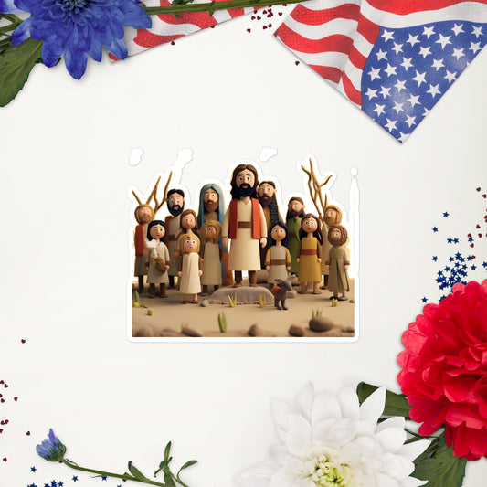 Claymation Jesus Bubble-free stickers