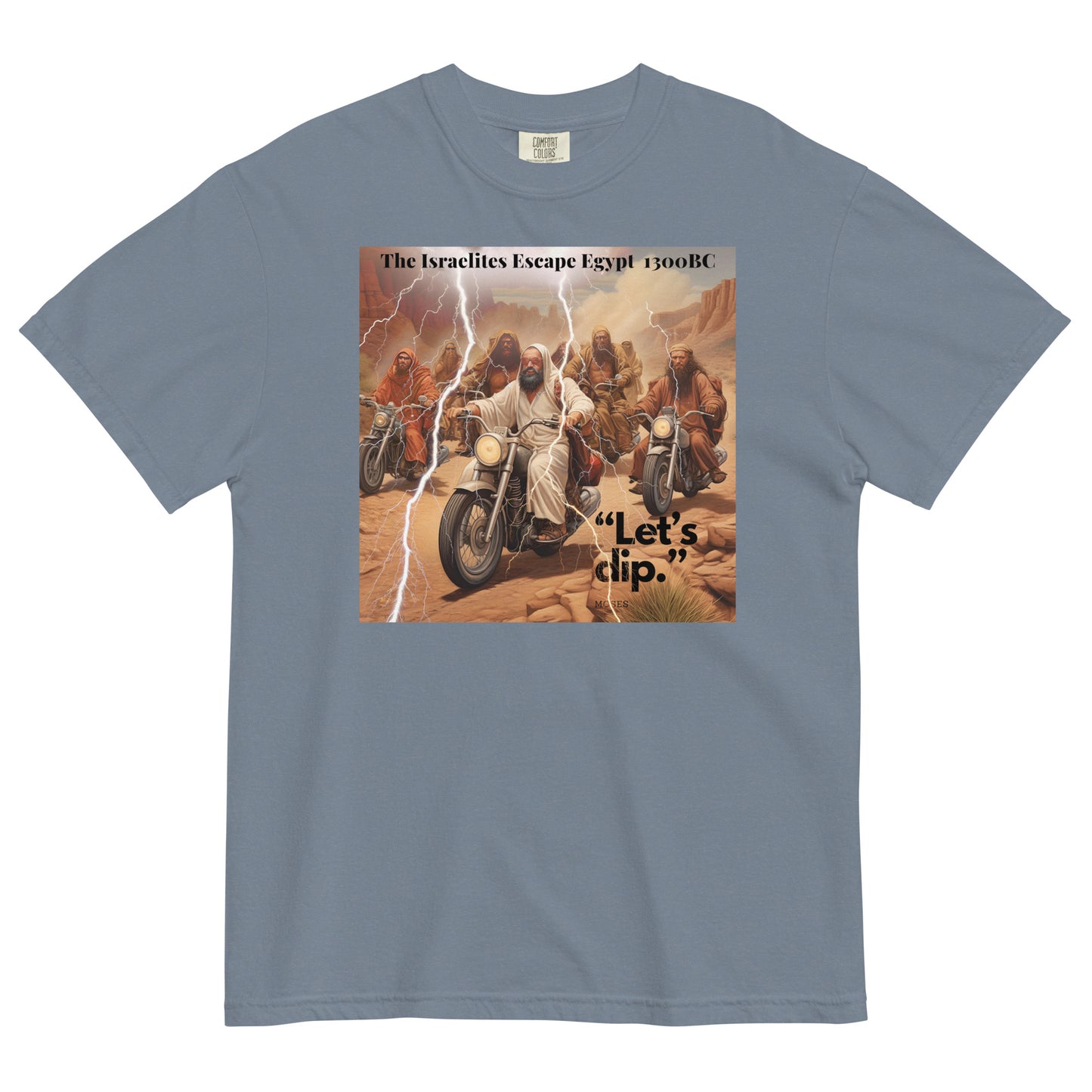 “Exodus: The Grand Escape – Art with an Edge"  - Men’s garment-dyed heavyweight t-shirt