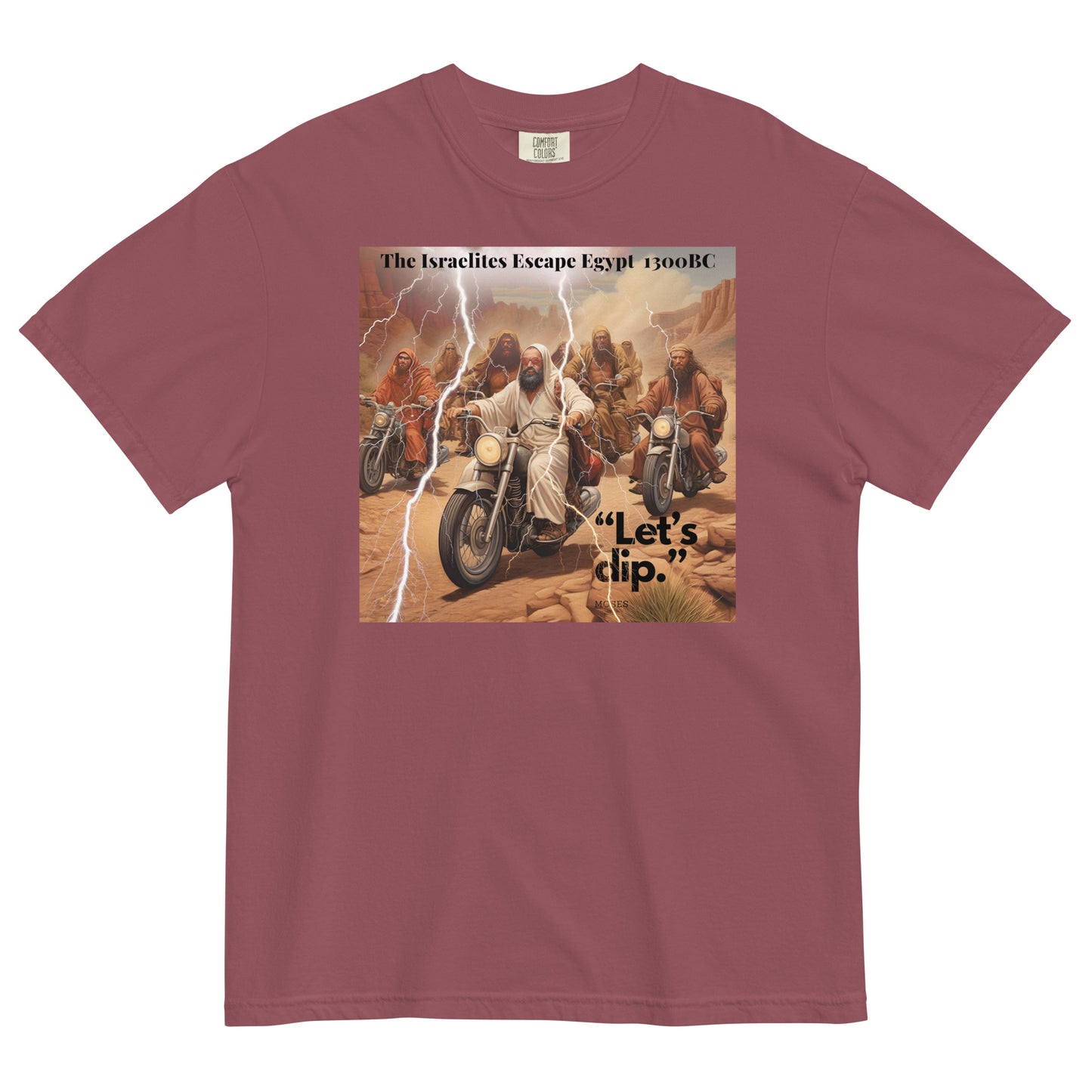 “Exodus: The Grand Escape – Art with an Edge"  - Men’s garment-dyed heavyweight t-shirt