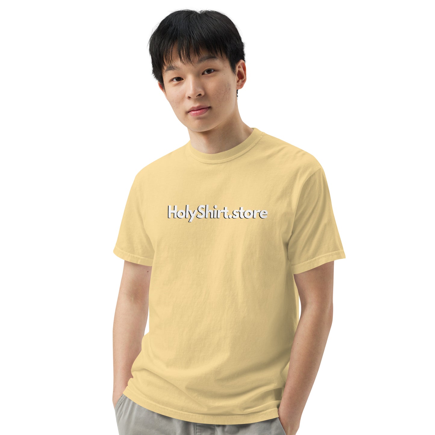 HolyShirt.store 3D Logo Men’s garment-dyed heavyweight t-shirt