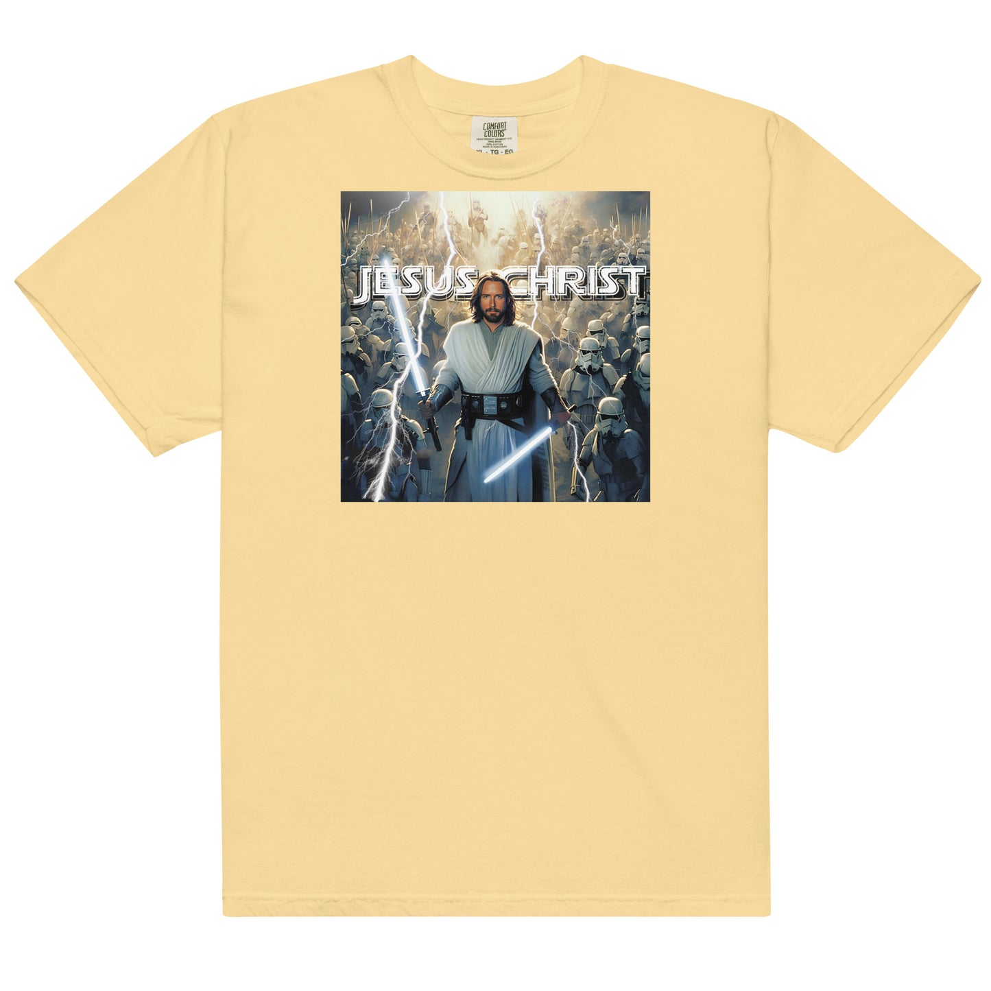 "Jesus Christ: The Jedi Master" - Men’s garment-dyed heavyweight t-shirt