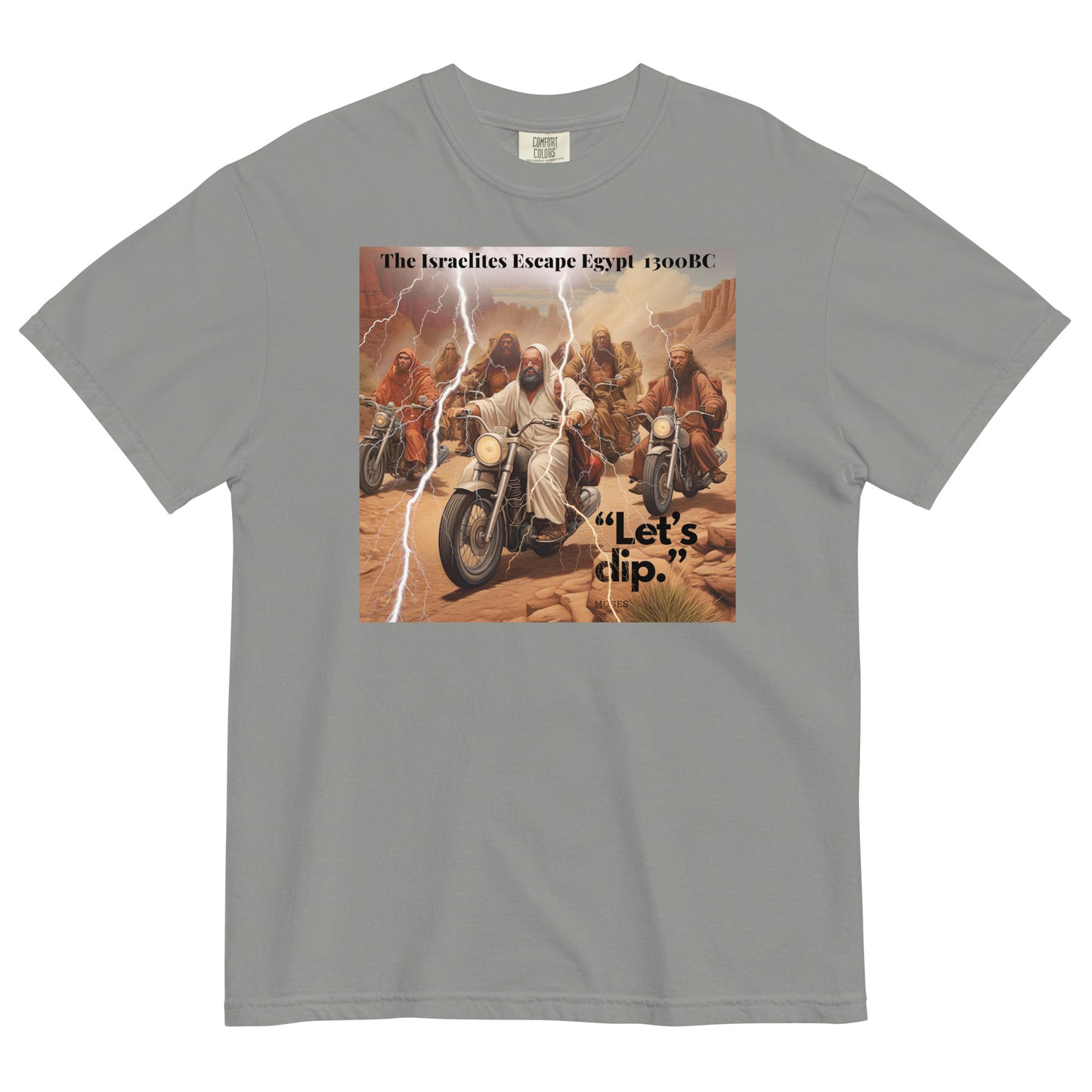 “Exodus: The Grand Escape – Art with an Edge"  - Men’s garment-dyed heavyweight t-shirt