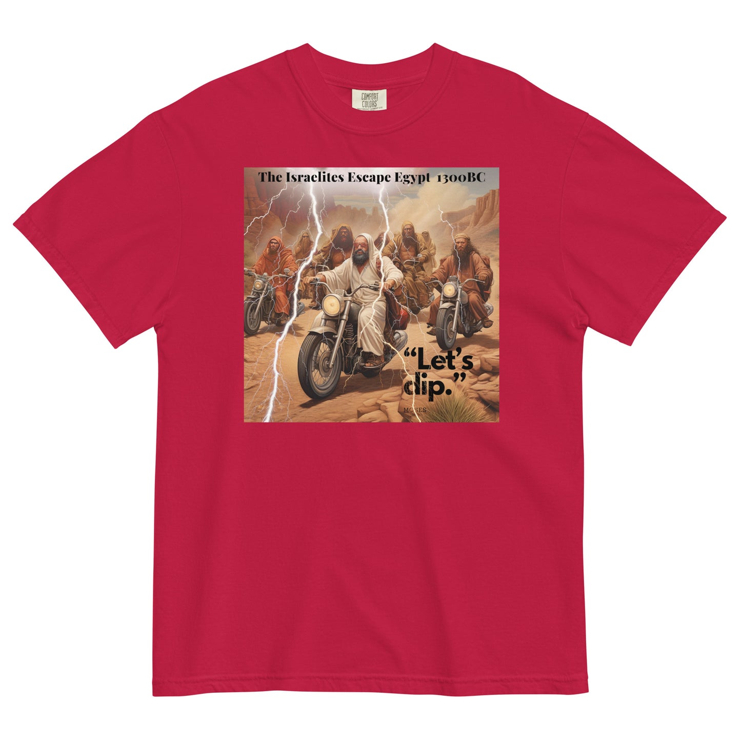 “Exodus: The Grand Escape – Art with an Edge"  - Men’s garment-dyed heavyweight t-shirt