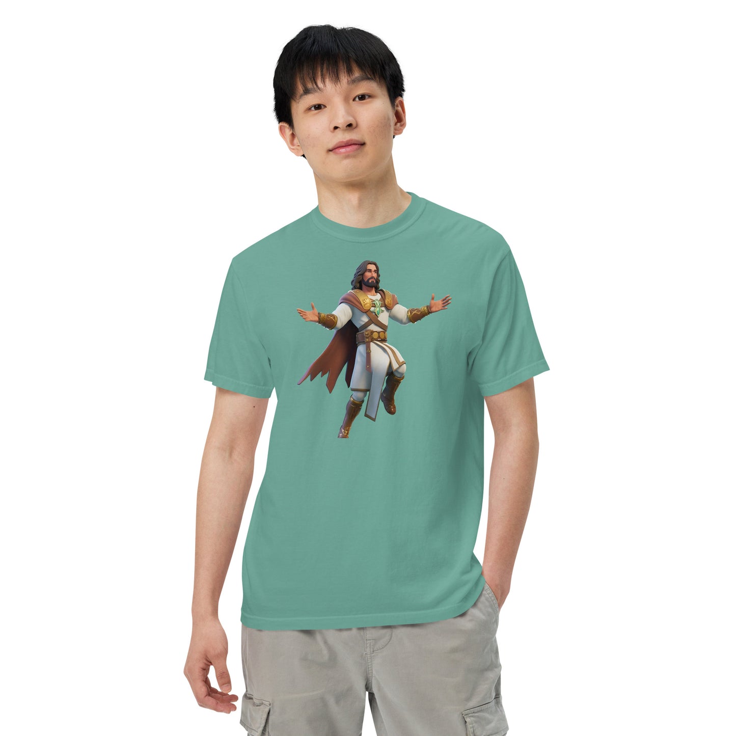 Jesus: The Ultimate Victory Royale - Men’s garment-dyed heavyweight t-shirt