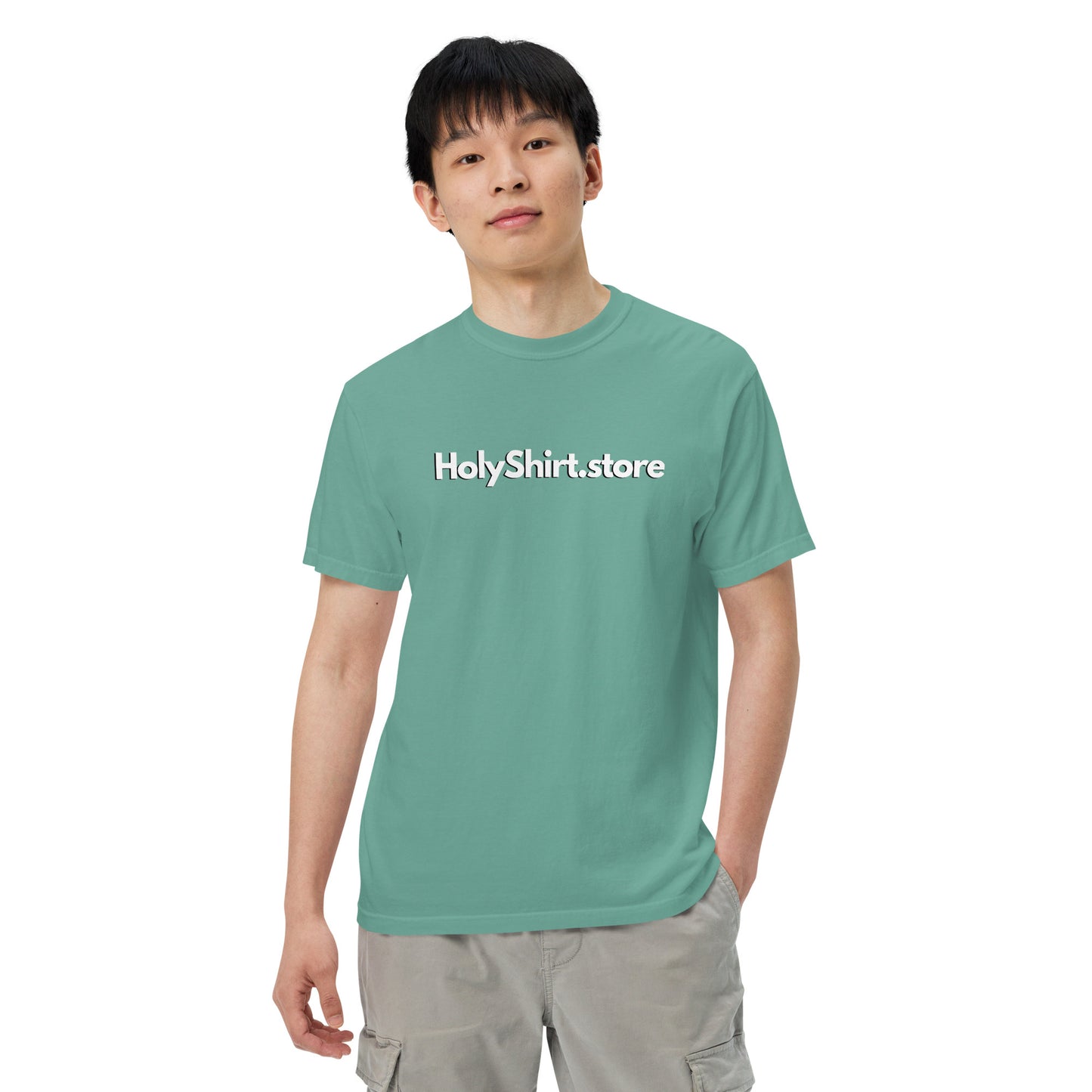 HolyShirt.store 3D Logo Men’s garment-dyed heavyweight t-shirt