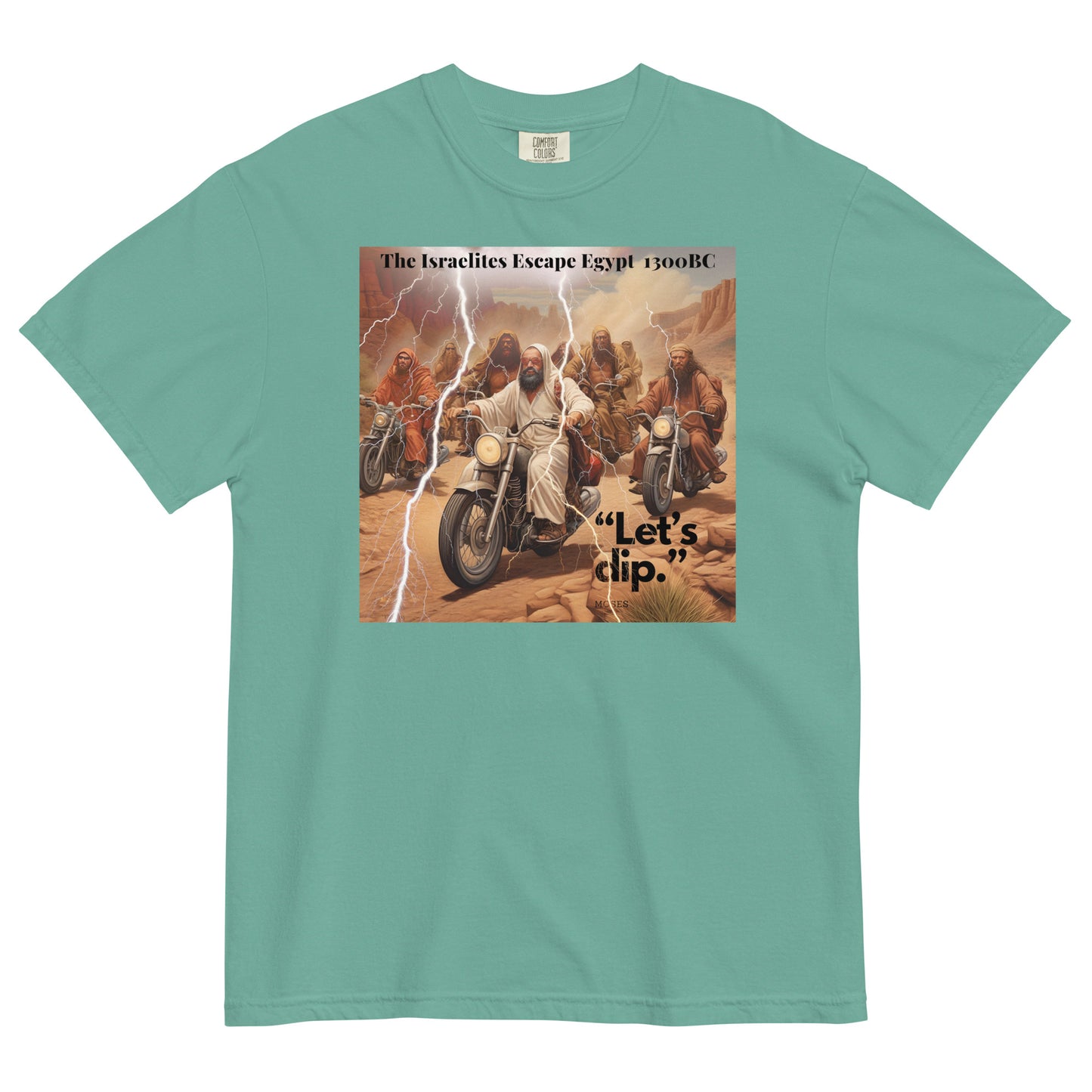 “Exodus: The Grand Escape – Art with an Edge"  - Men’s garment-dyed heavyweight t-shirt