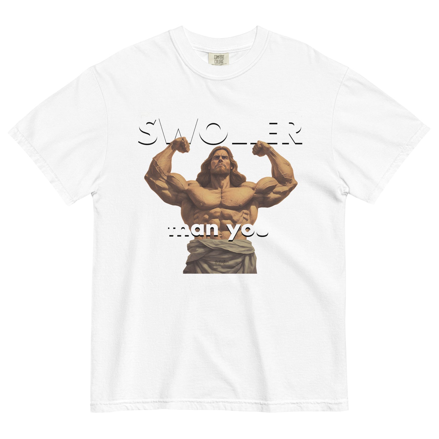 SWOLIER than You Jesus Men’s garment-dyed heavyweight t-shirt