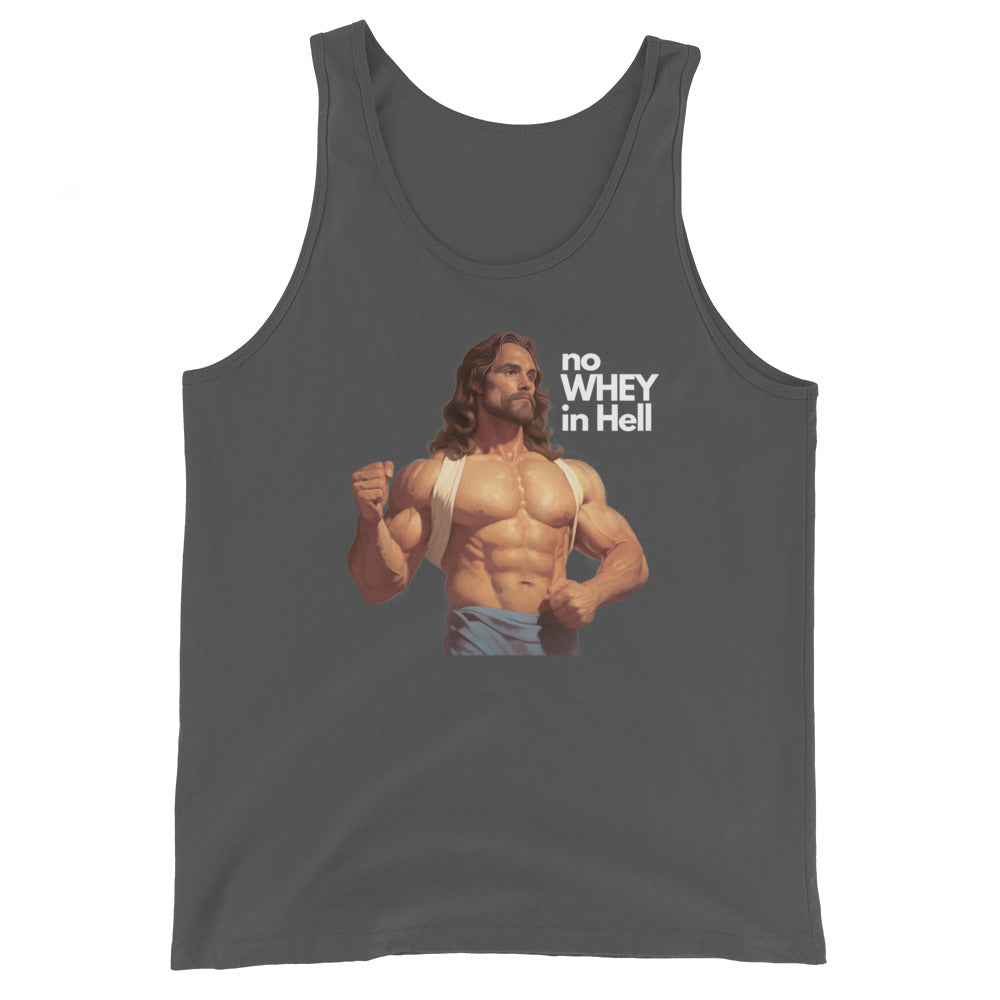 Jesus Body Builder 1 “No Whey in hell” Unisex Tank Top