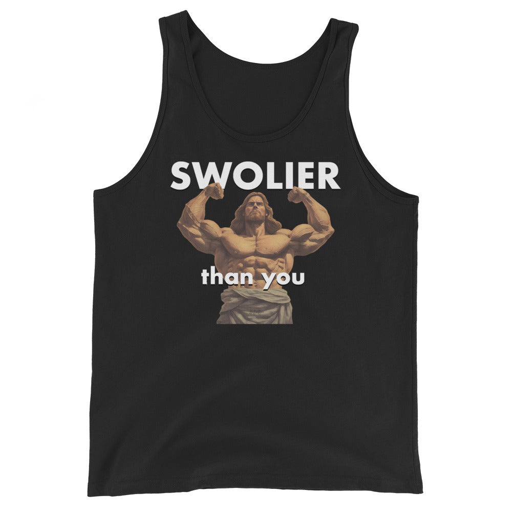 SWOLIER Than You - Jesus Body Builder - Unisex Tank Top