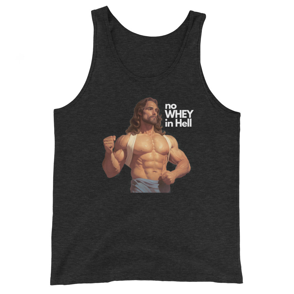 Jesus Body Builder 1 “No Whey in hell” Unisex Tank Top