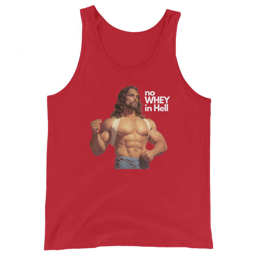 Jesus Body Builder 1 “No Whey in hell” Unisex Tank Top