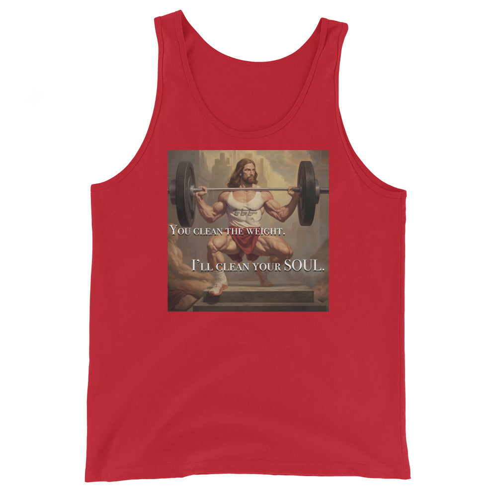 Power Clean Jesus Unisex Tank Top