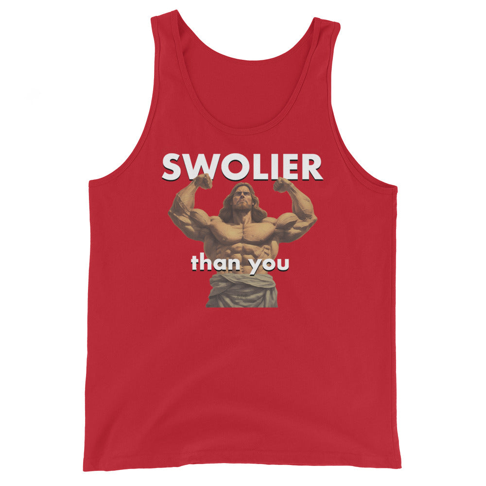 SWOLIER Than You - Jesus Body Builder - Unisex Tank Top