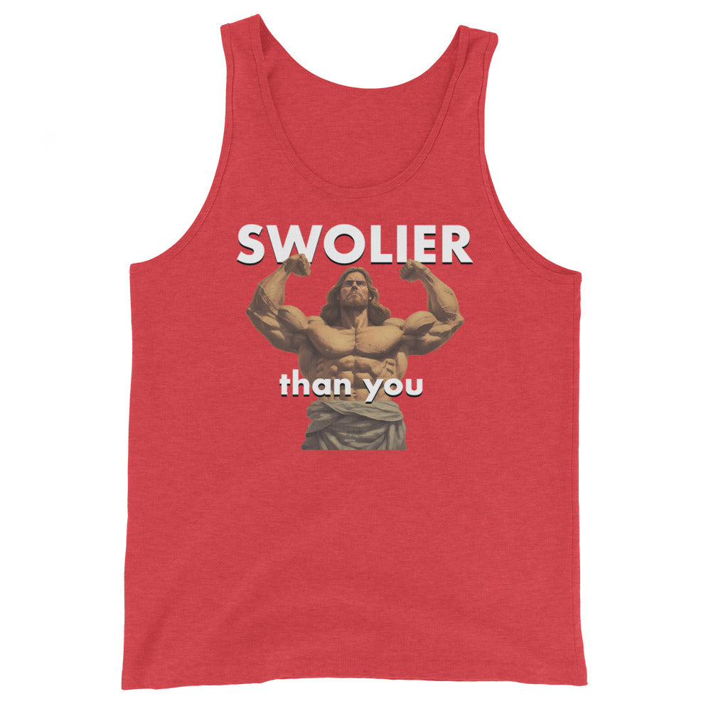 SWOLIER Than You - Jesus Body Builder - Unisex Tank Top