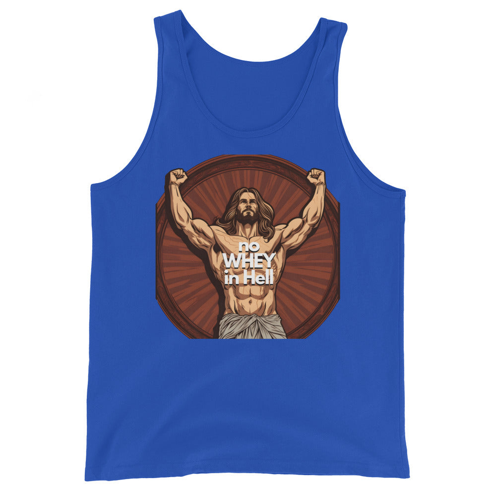 Jesus Body Builder 4 “No Whey in Hell” Unisex Tank Top