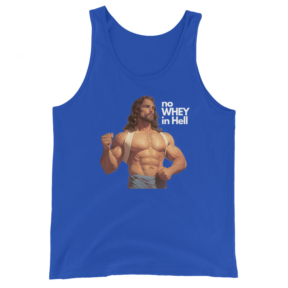 Jesus Body Builder 1 “No Whey in hell” Unisex Tank Top