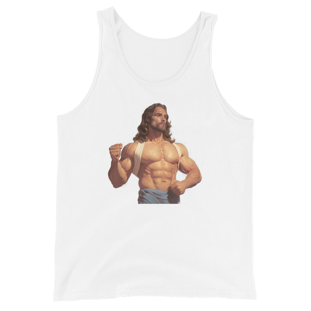 Jesus Body Builder 1 “No Whey in hell” Unisex Tank Top