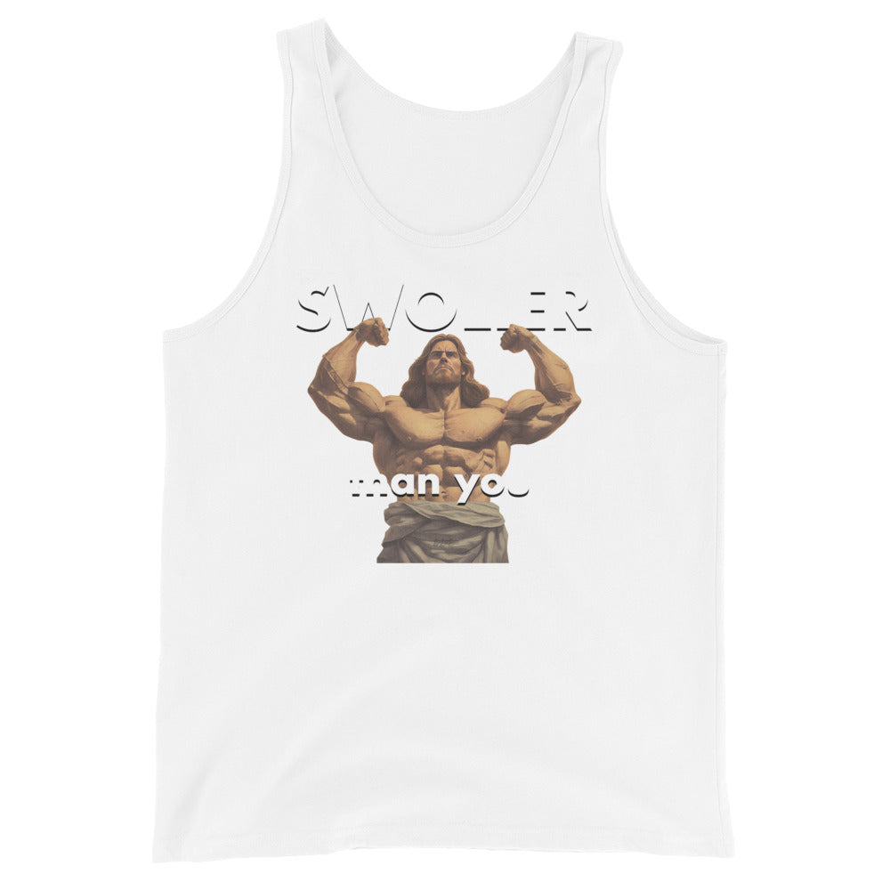 SWOLIER Than You - Jesus Body Builder - Unisex Tank Top