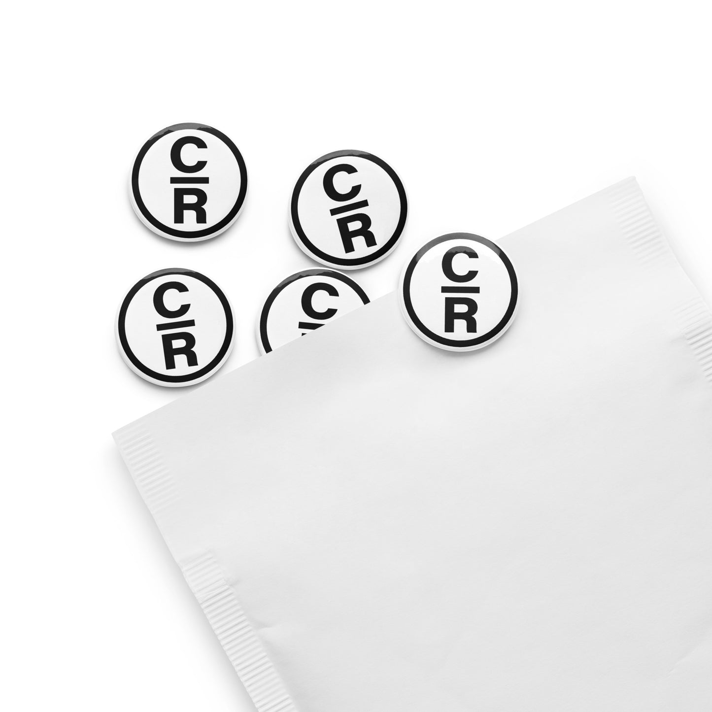 Classic Celebrate Recovery Logo - Black - 5Pk Set of pin buttons