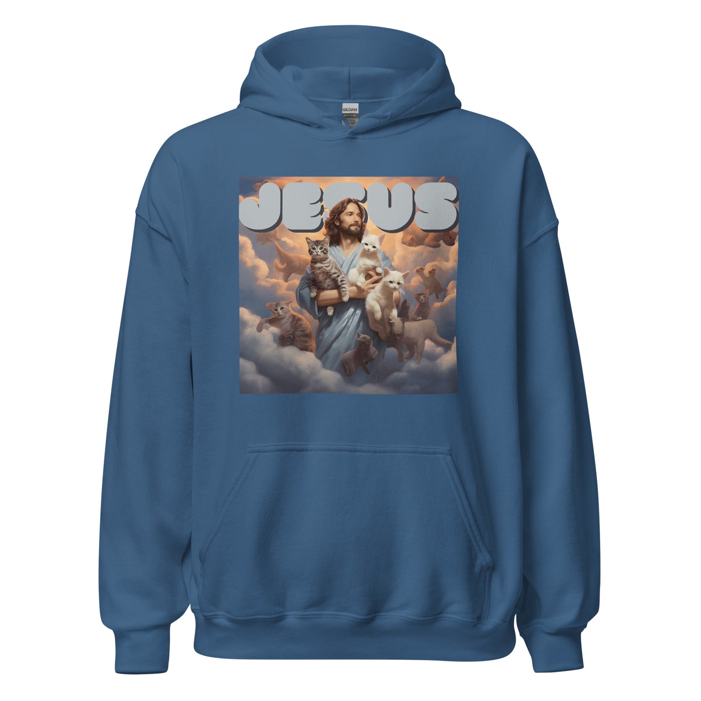 Jesus and His Cats Unisex Hoodie