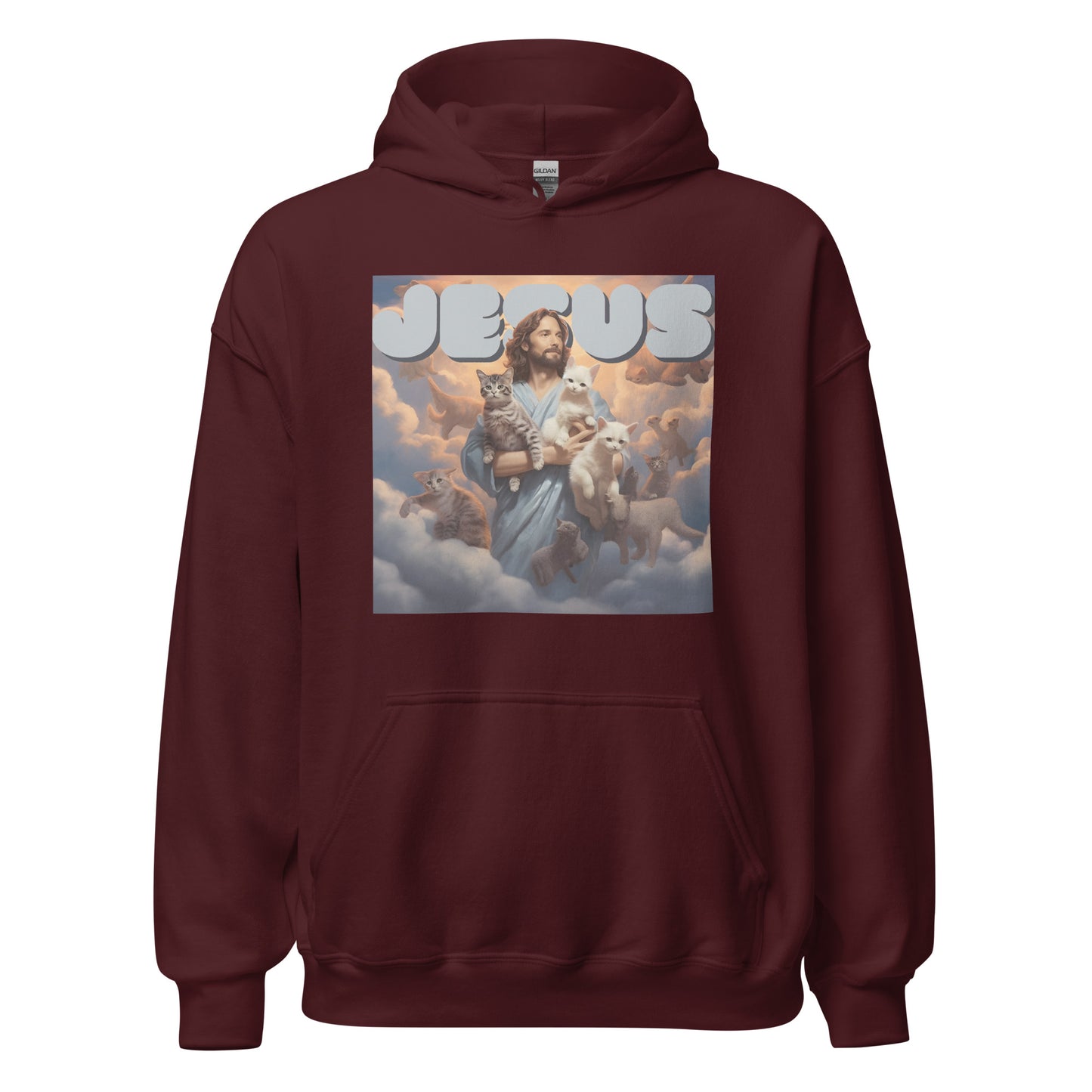 Jesus and His Cats Unisex Hoodie