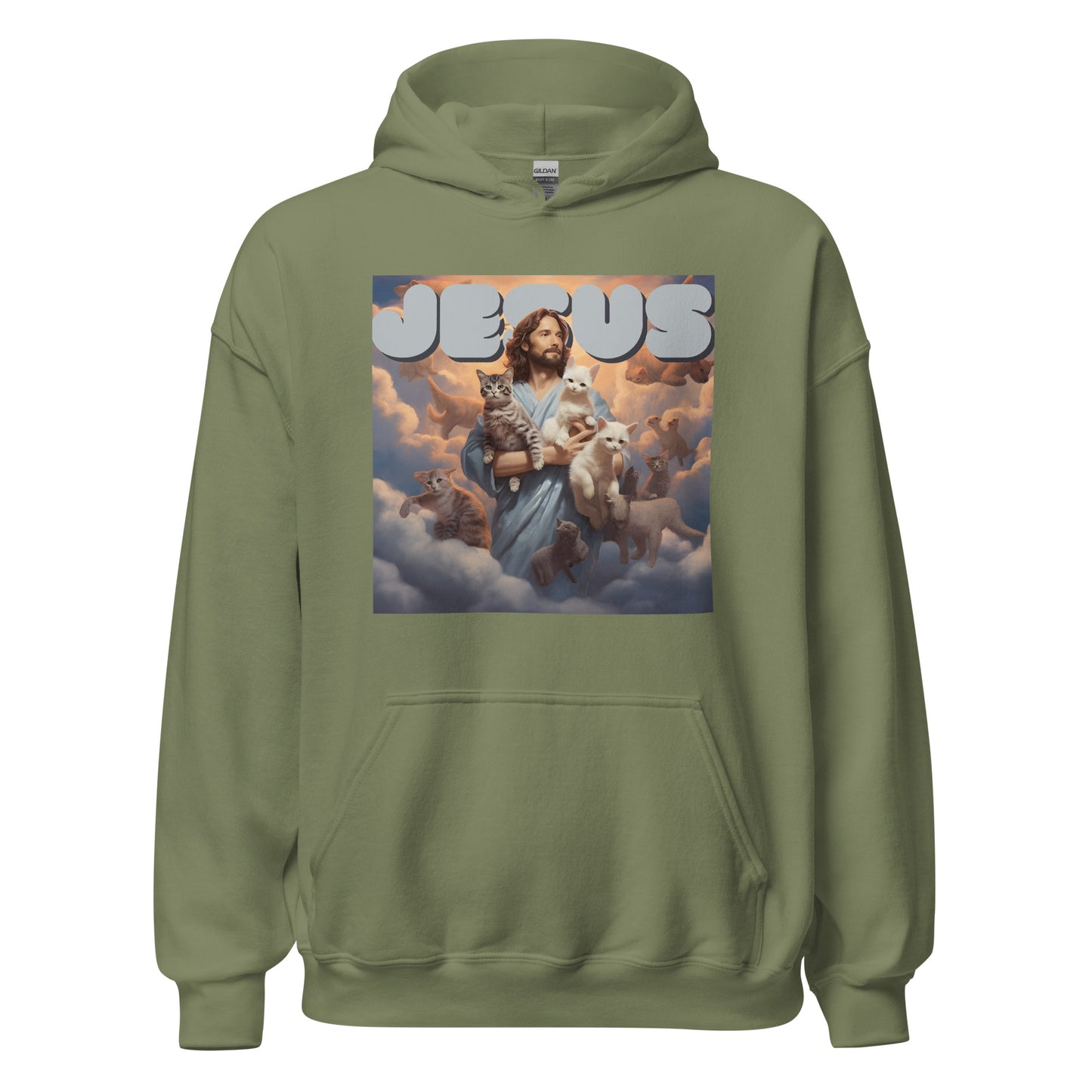 Jesus and His Cats Unisex Hoodie