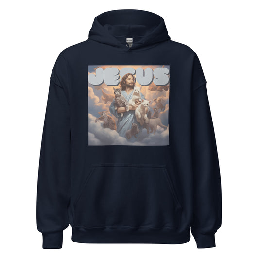 Jesus and His Cats Unisex Hoodie