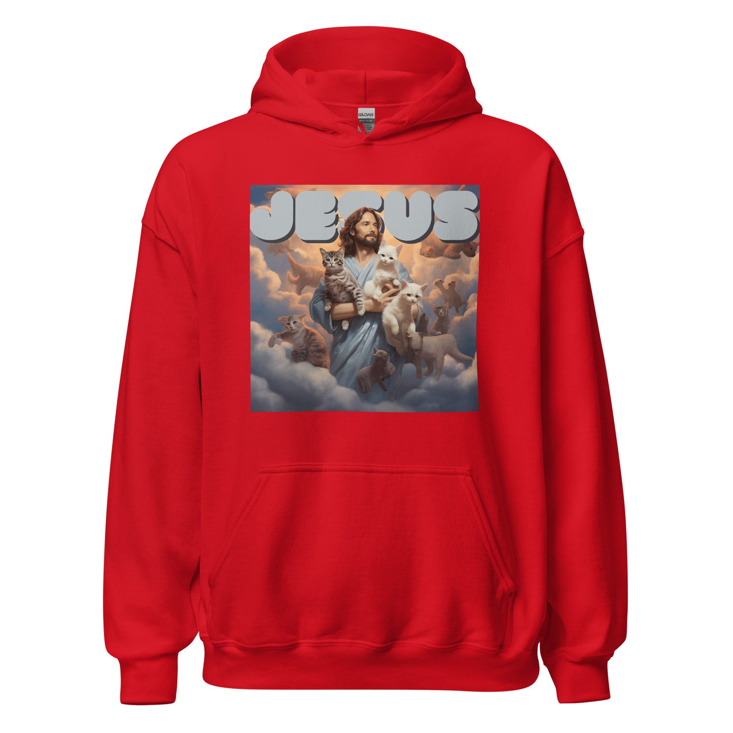 Jesus and His Cats Unisex Hoodie