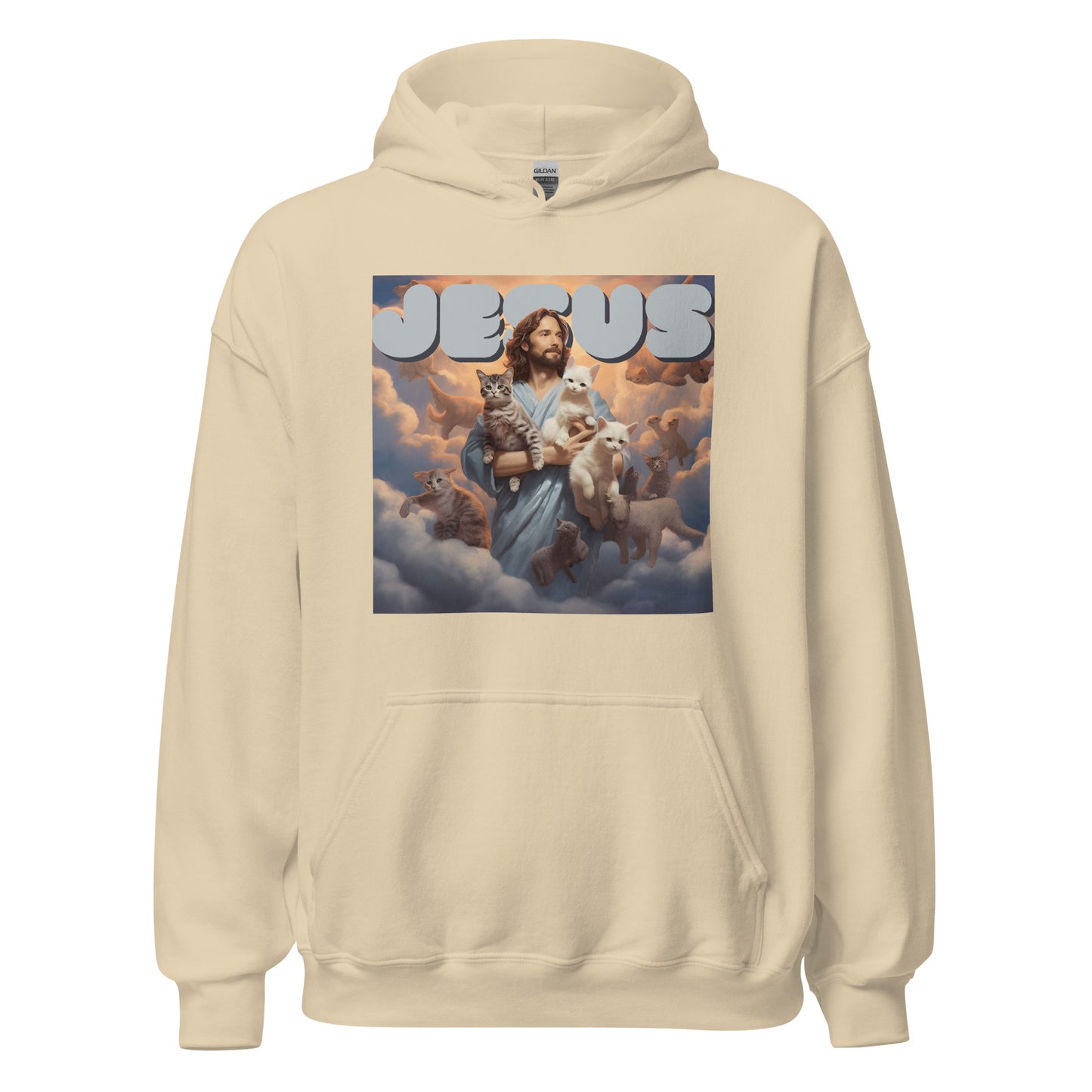Jesus and His Cats Unisex Hoodie
