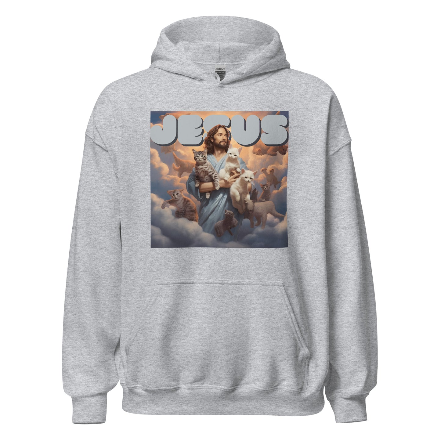 Jesus and His Cats Unisex Hoodie