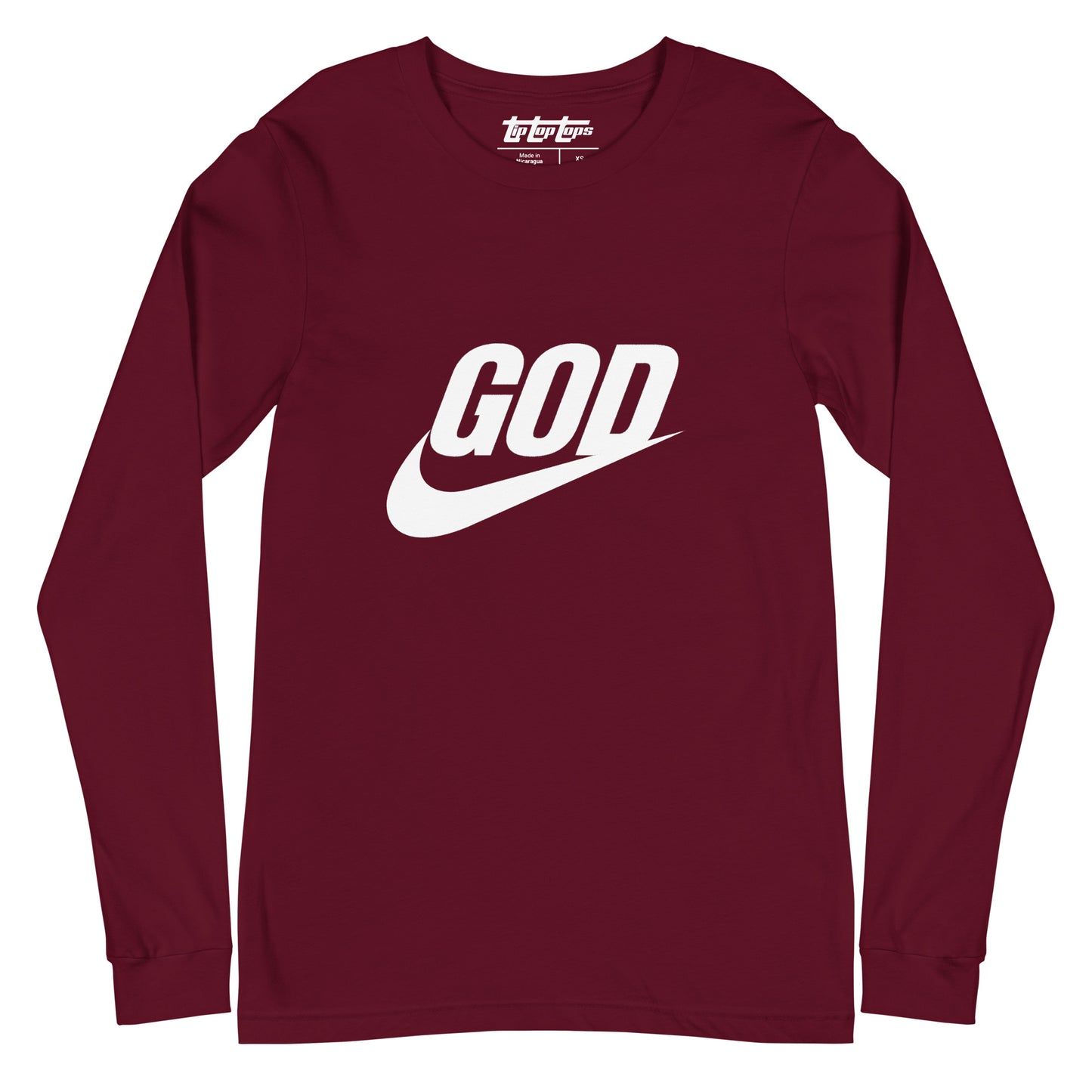 “God Swoosh” Logo Unisex Long Sleeve Tee