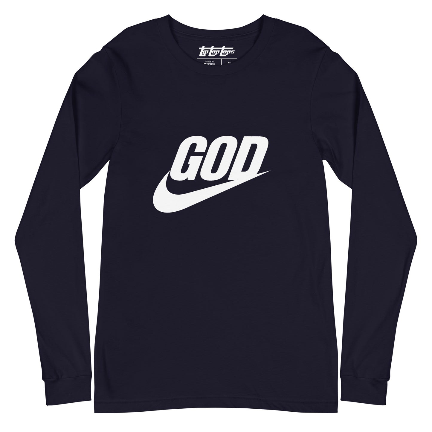 “God Swoosh” Logo Unisex Long Sleeve Tee