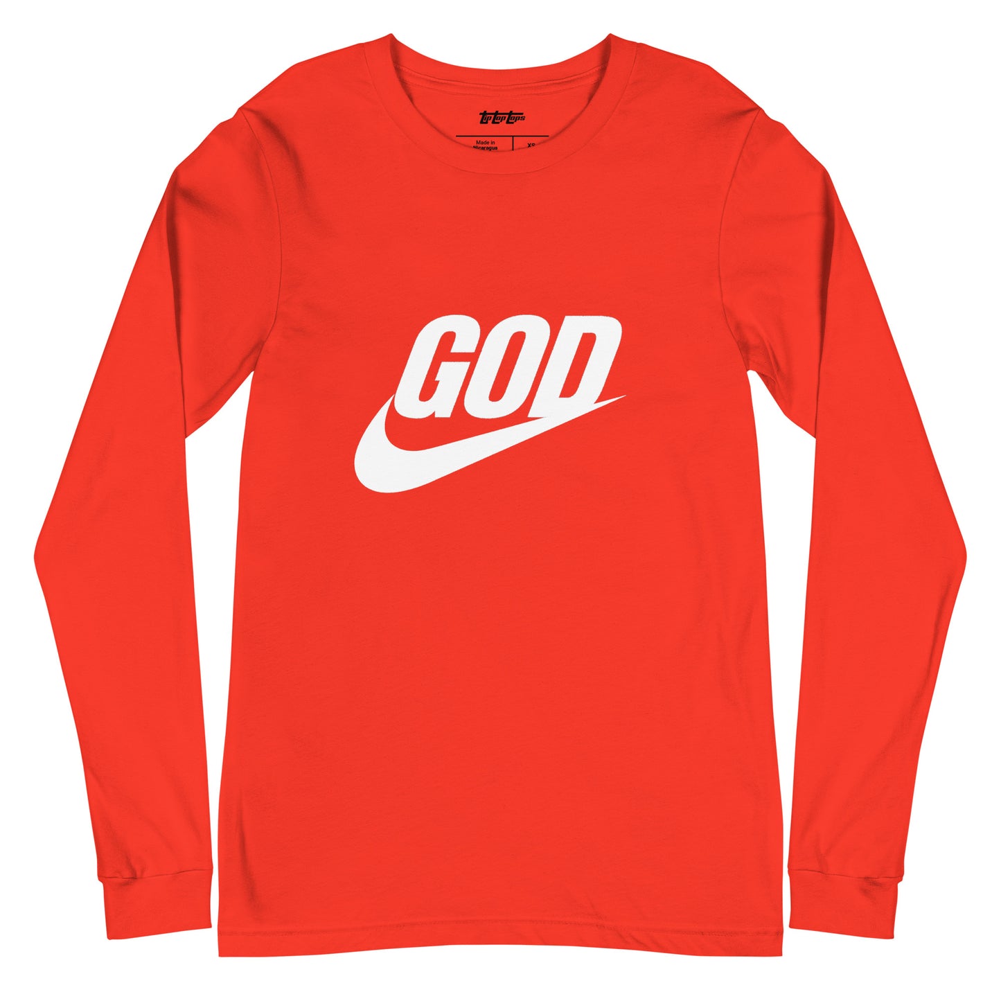 “God Swoosh” Logo Unisex Long Sleeve Tee