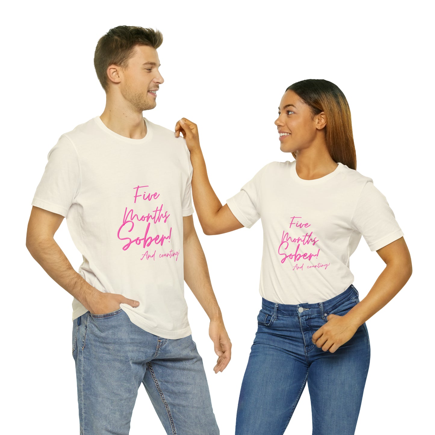 5 Months  Sober Unisex Jersey Short Sleeve Tee