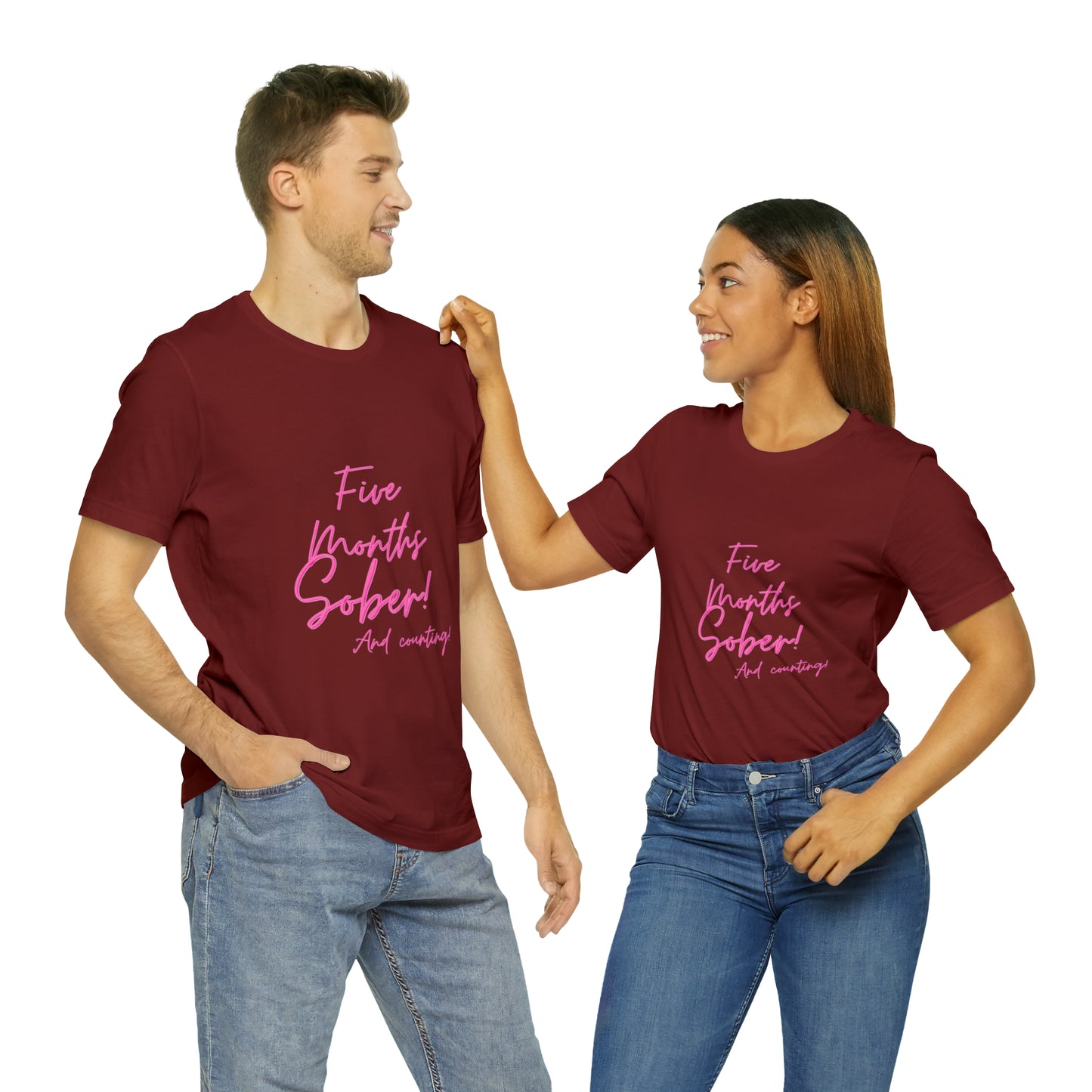 5 Months  Sober Unisex Jersey Short Sleeve Tee