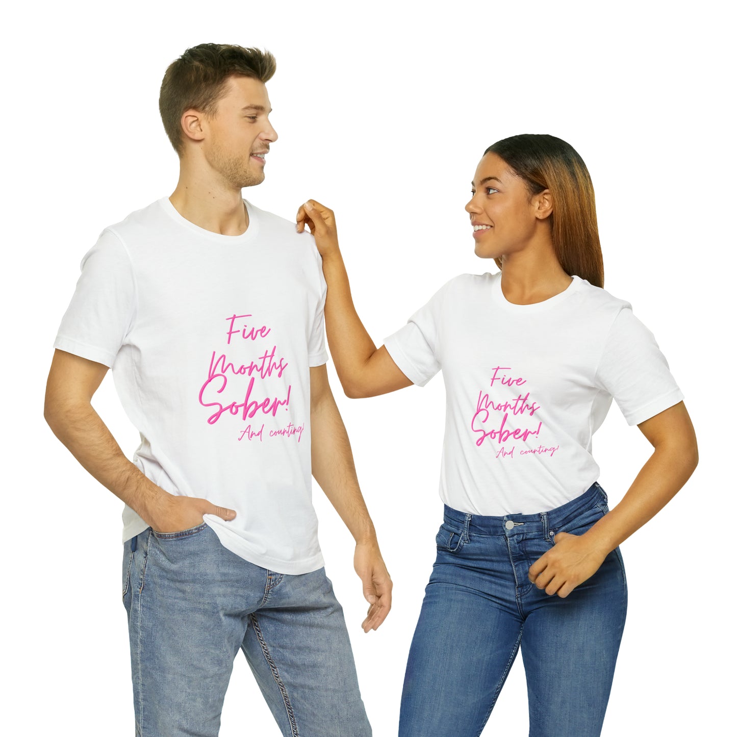 5 Months  Sober Unisex Jersey Short Sleeve Tee