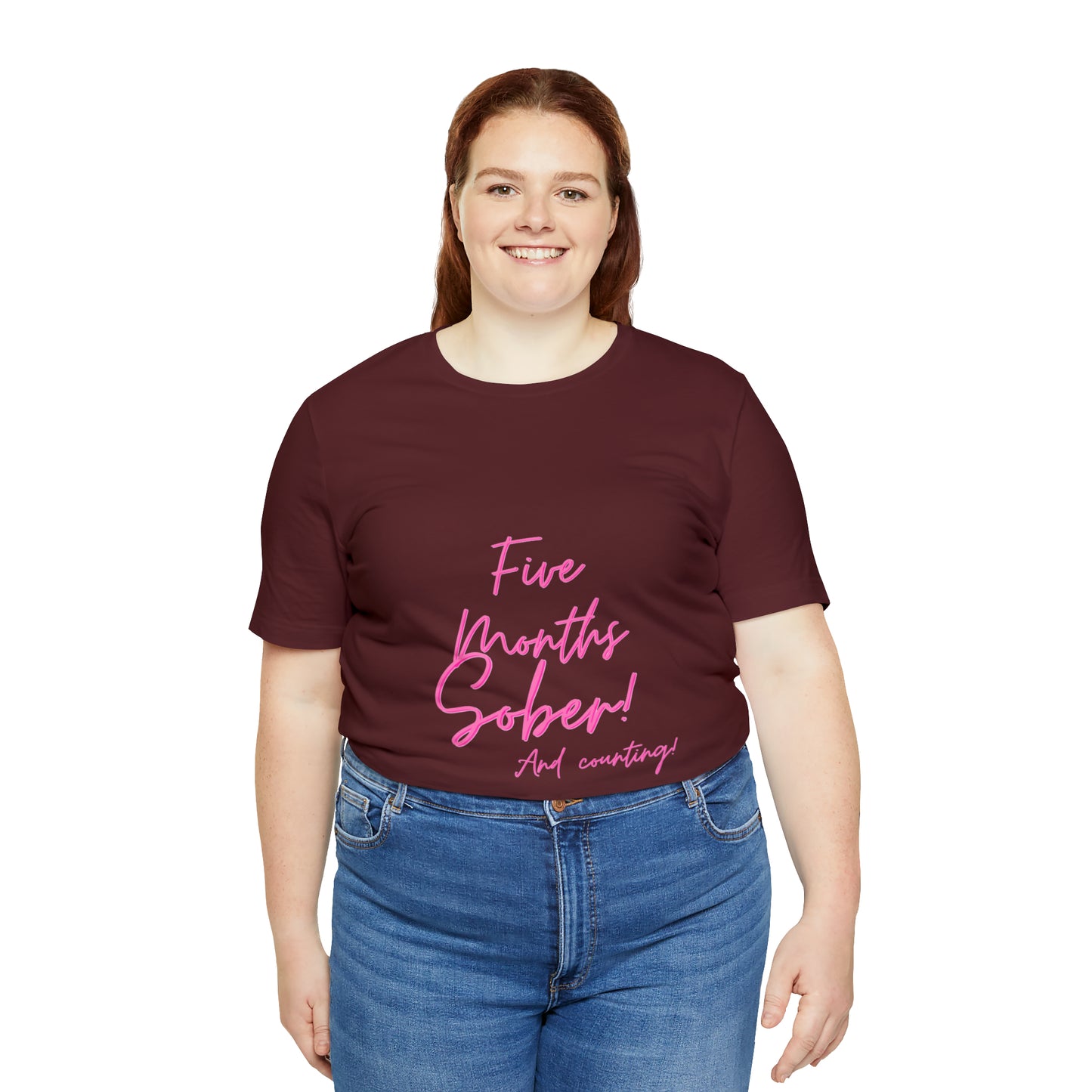 5 Months  Sober Unisex Jersey Short Sleeve Tee