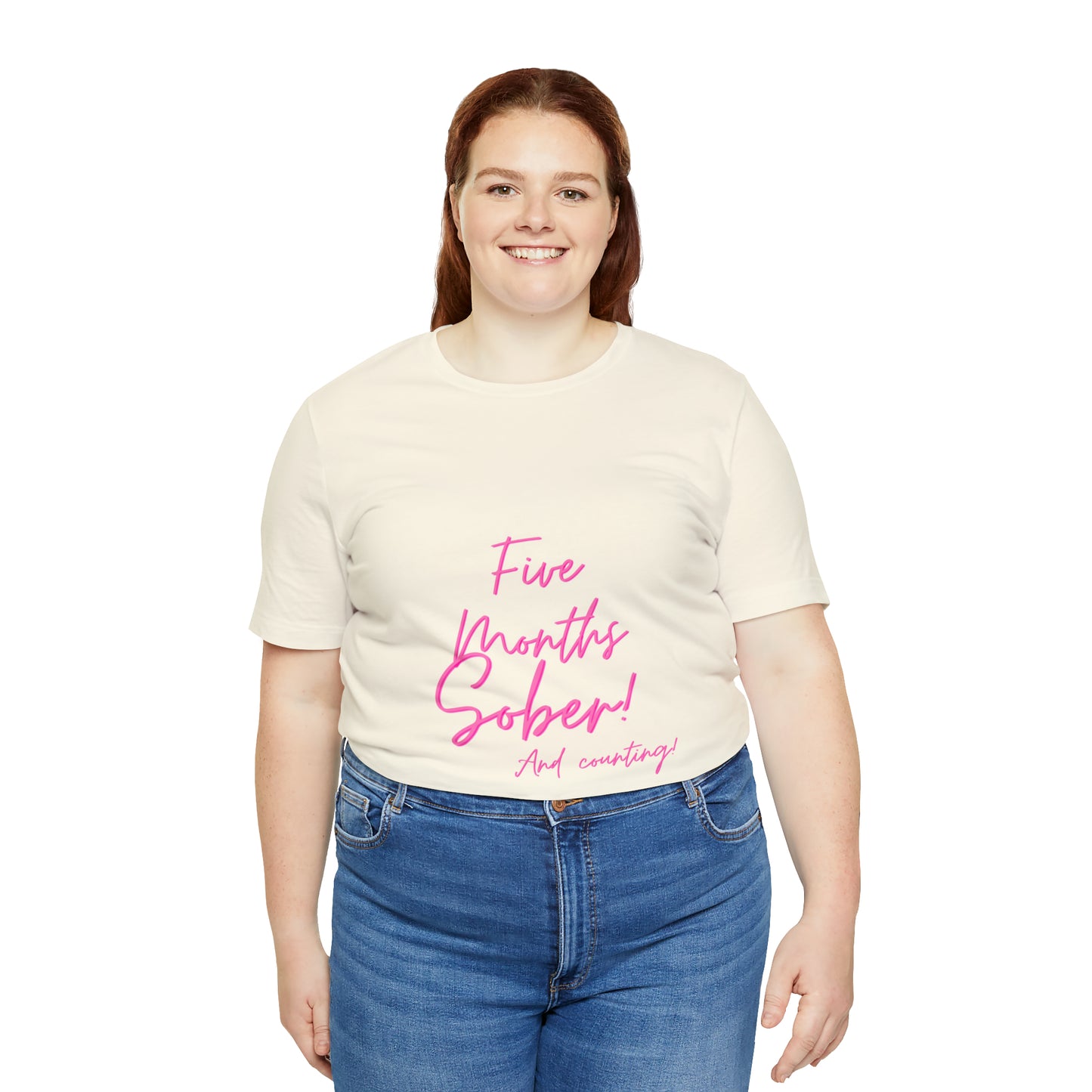 5 Months  Sober Unisex Jersey Short Sleeve Tee